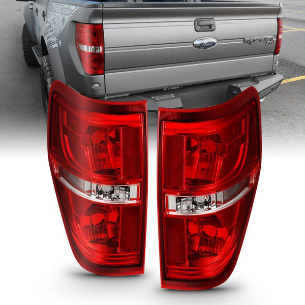 ANZO 2009-2014 Ford F-150 Euro Taillight Red/Clear (W/O Bulb) - Eastern Shore Retros