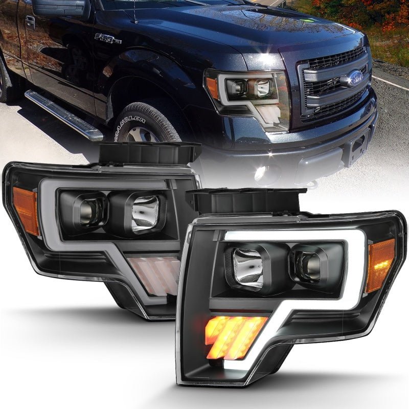 ANZO 2009-2014 Ford F-150 Projector Light Bar G4 H.L. Black Amber - Eastern Shore Retros