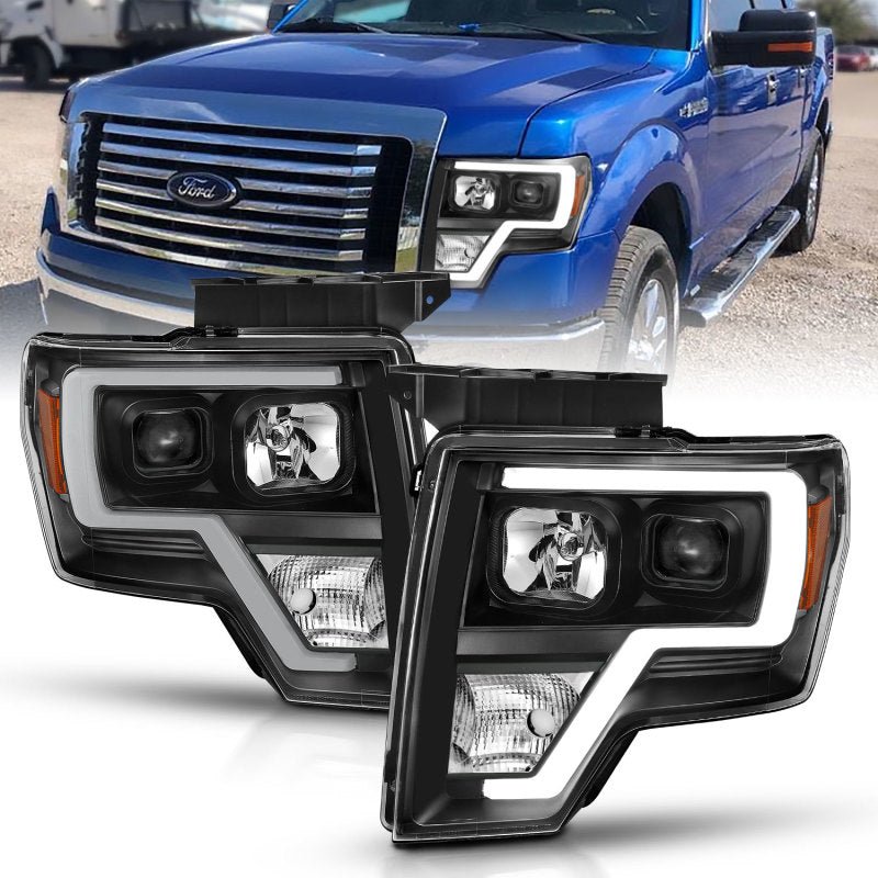 ANZO 2009-2014 Ford F-150 Projector Light Bar H.L Black Amber - Eastern Shore Retros