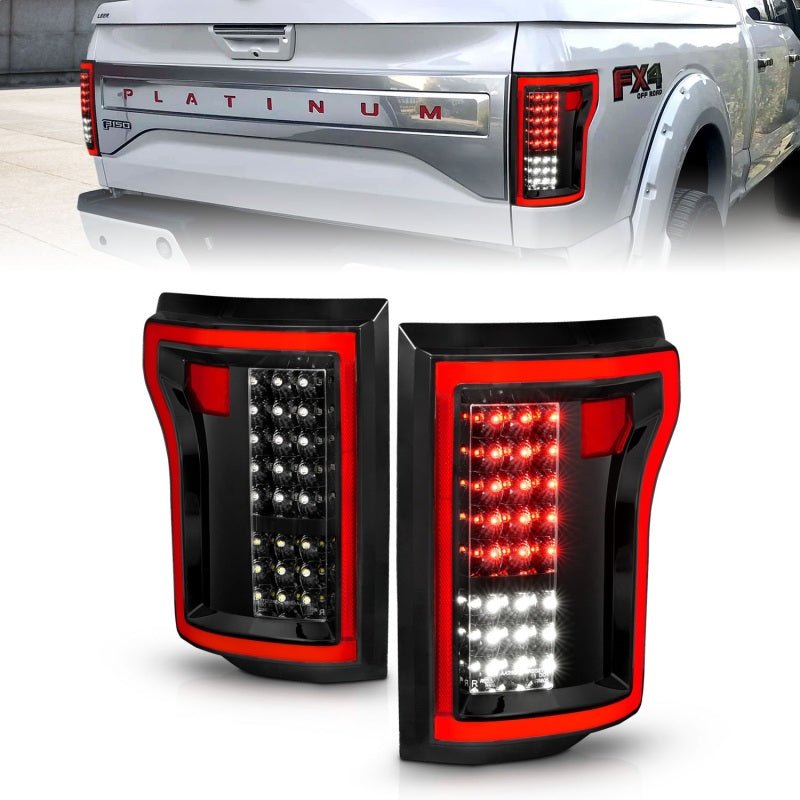 ANZO 2015-2016 Ford F-150 LED Taillights Black - Eastern Shore Retros