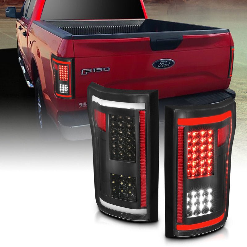 ANZO 2015-2017 Ford F-150 LED Taillights Black - Eastern Shore Retros