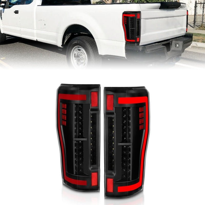 ANZO 2017+ Ford F-250 LED Taillights - Black/Clear - Eastern Shore Retros