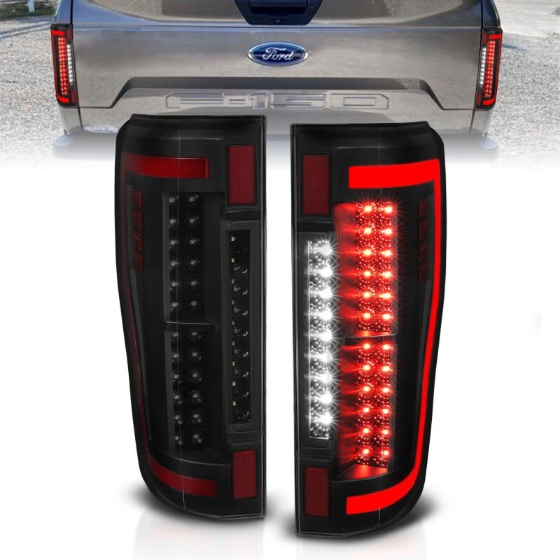 ANZO 2017+ Ford F-250 LED Taillights - Black/Smoke - Eastern Shore Retros