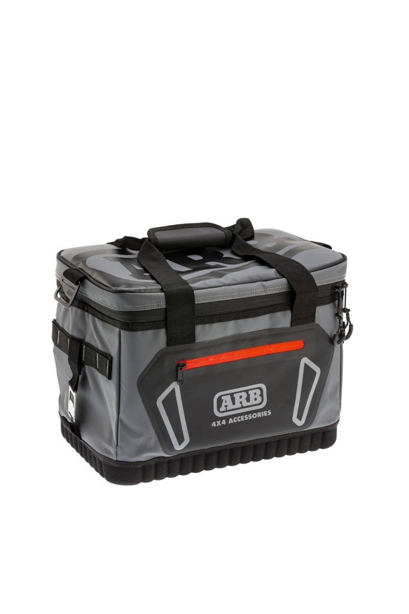 ARB Cooler Bag Charcoal w/ Red Highlights 15in L x 11in W x 9in H Holds 22 Cans - Eastern Shore Retros