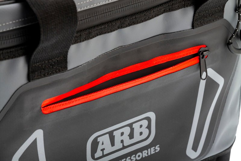 ARB Cooler Bag Charcoal w/ Red Highlights 15in L x 11in W x 9in H Holds 22 Cans - Eastern Shore Retros