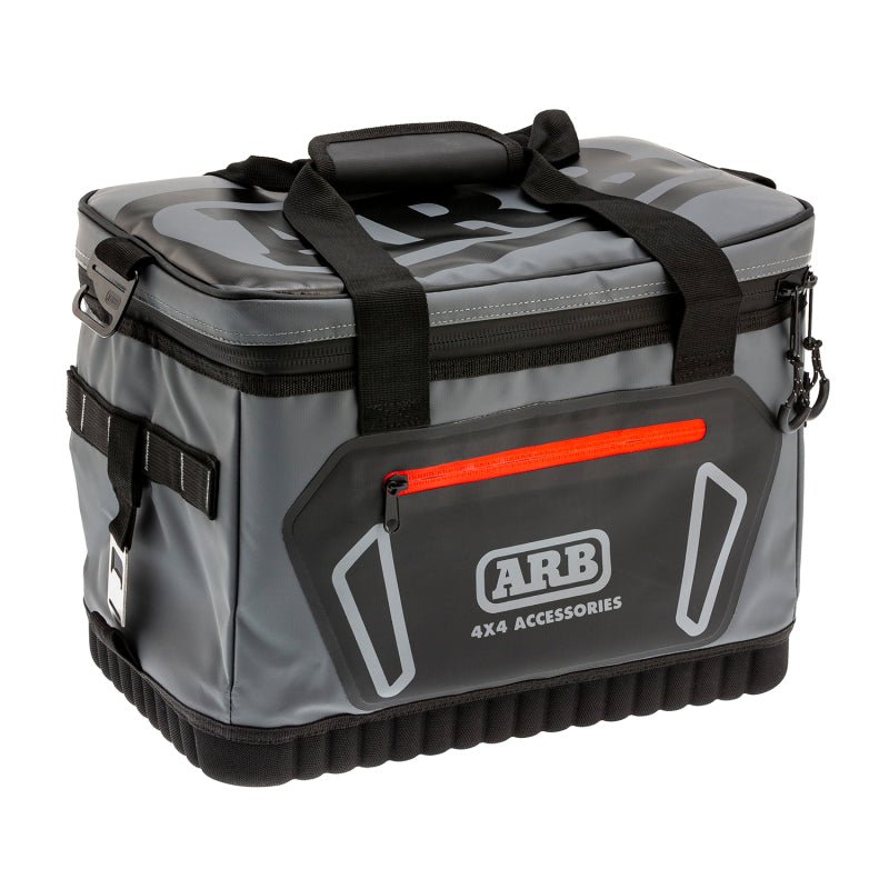 ARB Cooler Bag Charcoal w/ Red Highlights 15in L x 11in W x 9in H Holds 22 Cans - Eastern Shore Retros