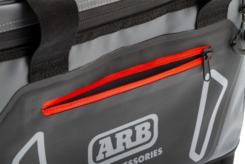 ARB Cooler Bag Charcoal w/ Red Highlights 15in L x 11in W x 9in H Holds 22 Cans - Eastern Shore Retros