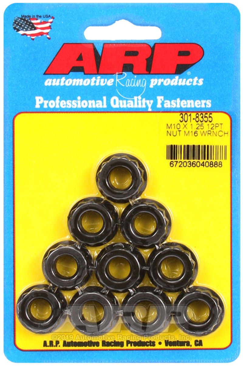 ARP M10 x 1.25 (5) 12-Point Nut Kit (Pack of 10) - Eastern Shore Retros