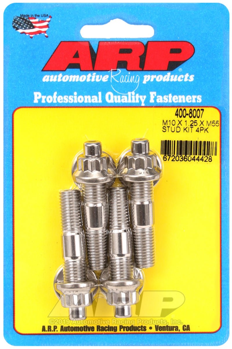 ARP M10 x 1.25 x 55mm Broached 4 Piece Stud Kit - Eastern Shore Retros