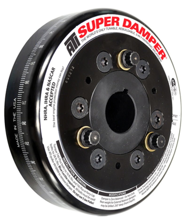 ATI Damper - 6.325in - Steel - Chevy SB / 90 Deg V6 - 409 - Pont 4Cyl - 3 Ring - 1Pc - Eastern Shore Retros