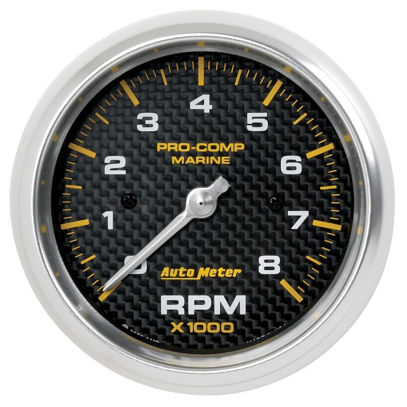 Autometer Marine Carbon Fiber 3-3/8in 8k RPM Tachometer - Eastern Shore Retros