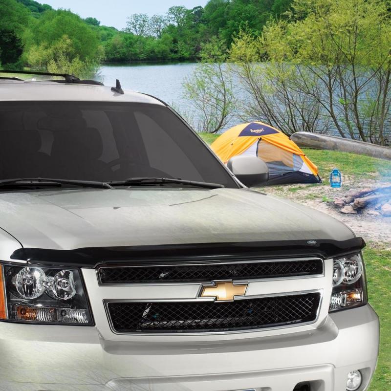 AVS 07-13 GMC Sierra 1500 Hoodflector Low Profile Hood Shield - Smoke - Eastern Shore Retros