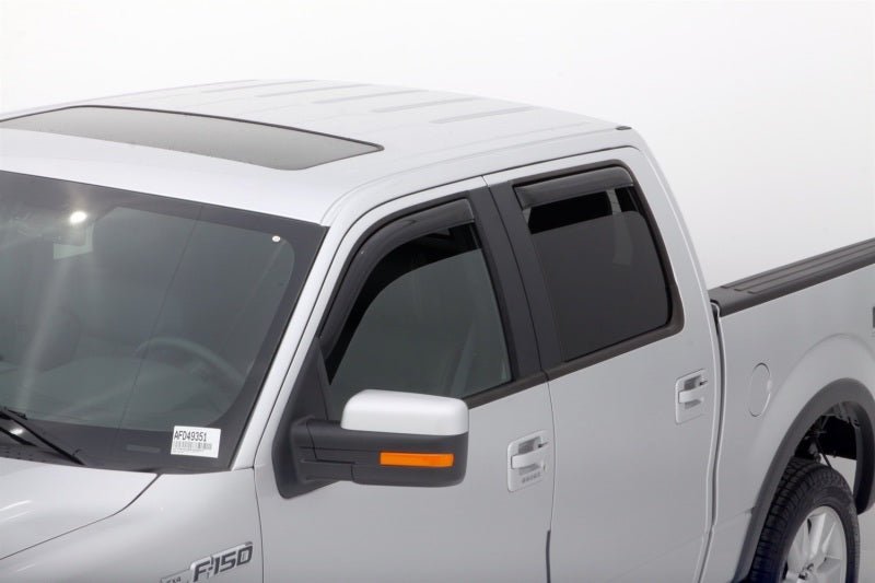 AVS 09-14 Ford F-150 Supercrew Ventvisor In-Channel Front & Rear Window Deflectors 4pc - Smoke - Eastern Shore Retros