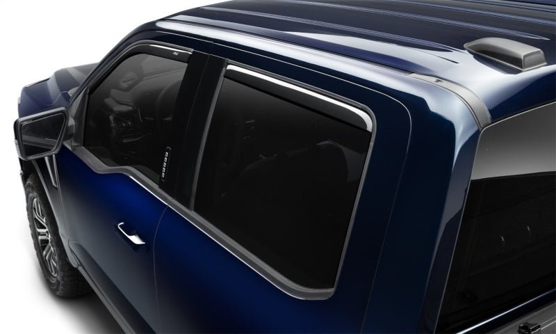 AVS 15-18 Ford F-150 Supercrew Ventvisor In-Channel Front & Rear Window Deflectors 4pc - Smoke - Eastern Shore Retros