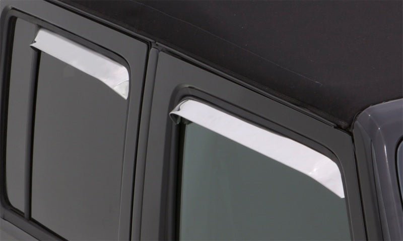 AVS 87-91 Ford LTD Crown Victoria Ventshade Front & Rear Window Deflectors 4pc - Stainless - Eastern Shore Retros