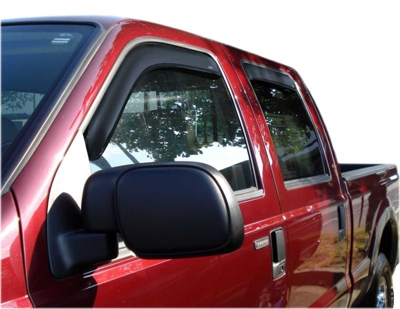 AVS 99-16 Ford F-250 Supercrew Ventvisor In-Channel Front & Rear Window Deflectors 4pc - Smoke - Eastern Shore Retros