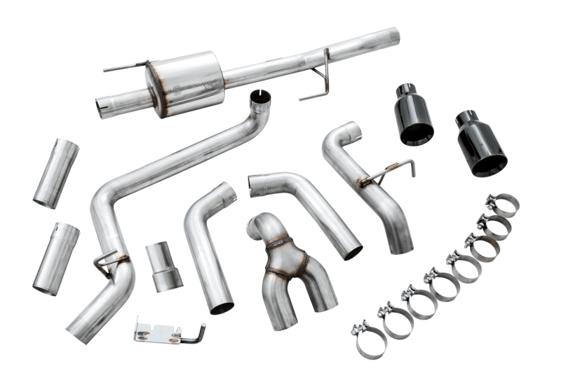 AWE Tuning 2015+ Ford F-150 0FG Dual Exit Performance Exhaust System w/5in Diamond Black Tips - Eastern Shore Retros