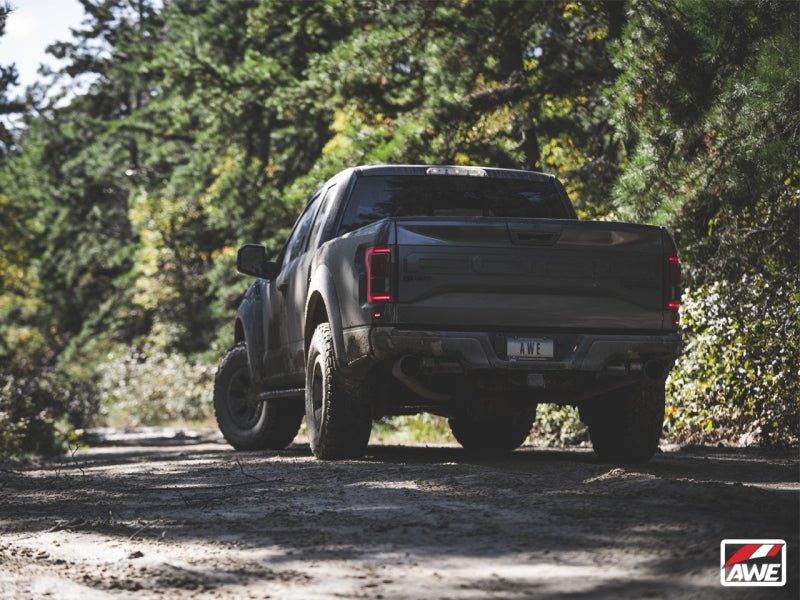 AWE Tuning 2017+ Ford Raptor 0 FG Performance Exhaust System - w/ Diamond Black Tips - Eastern Shore Retros