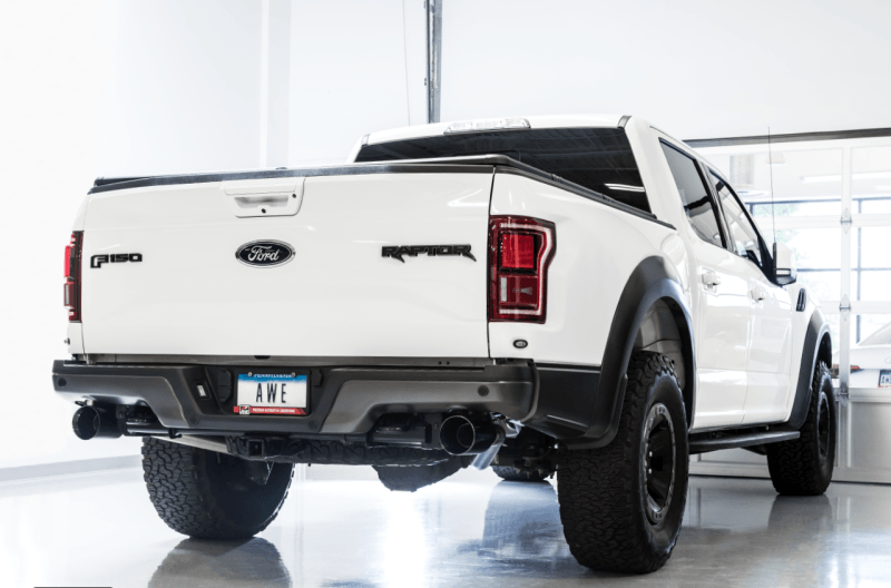 AWE Tuning 2017+ Ford Raptor 0 FG Performance Exhaust System - w/ Diamond Black Tips - Eastern Shore Retros