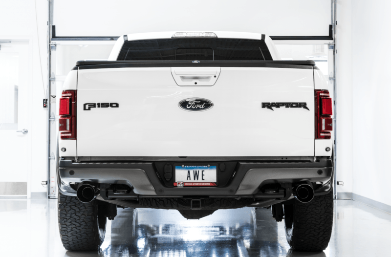 AWE Tuning 2017+ Ford Raptor 0 FG Performance Exhaust System - w/ Diamond Black Tips - Eastern Shore Retros