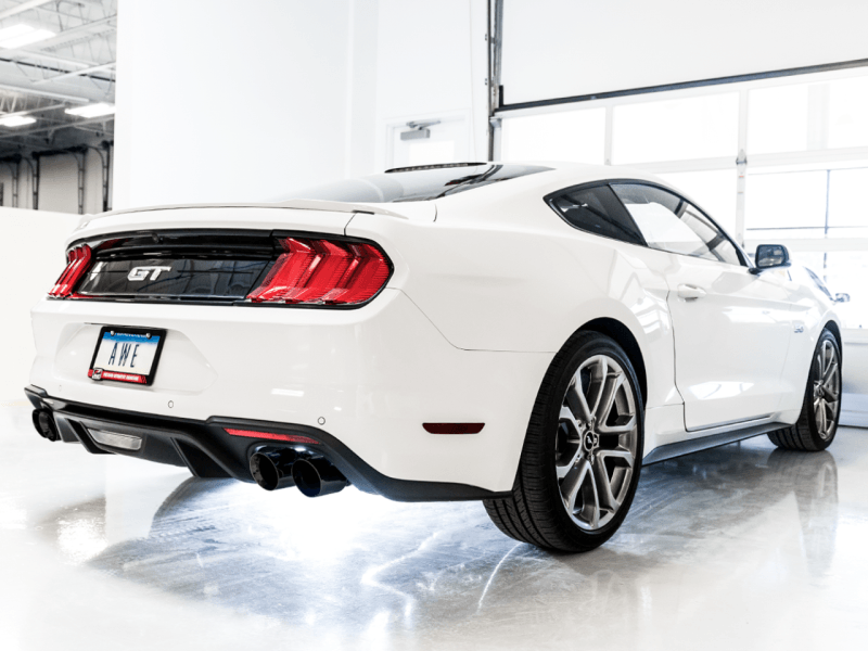 AWE Tuning 2018+ Ford Mustang GT (S550) Cat-back Exhaust - Touring Edition (Quad Diamond Black Tips) - Eastern Shore Retros