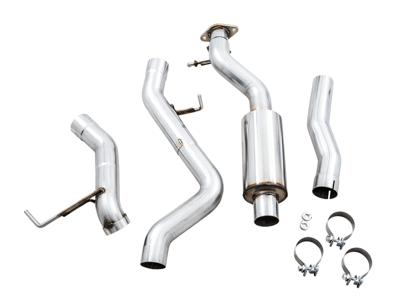 AWE Tuning 2021+ Ford Bronco 0FG Exhaust (No Tips) w/ Bash Guard - Eastern Shore Retros