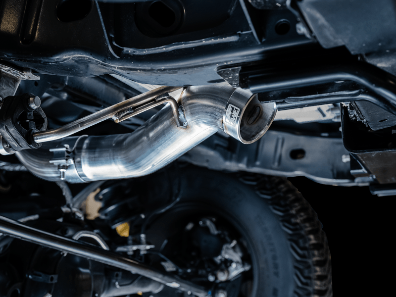 AWE Tuning 2021+ Ford Bronco 0FG Exhaust (No Tips) w/ Bash Guard - Eastern Shore Retros