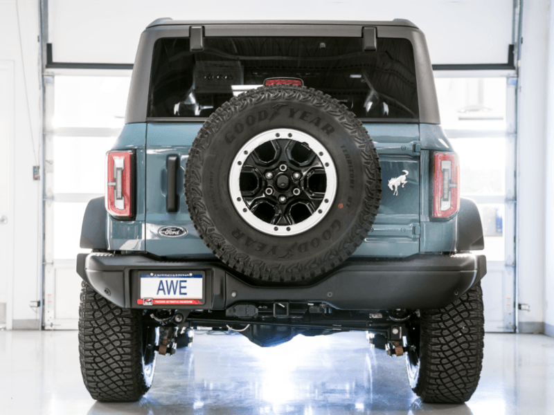 AWE Tuning 2021+ Ford Bronco 0FG Exhaust (No Tips) w/ Bash Guard - Eastern Shore Retros