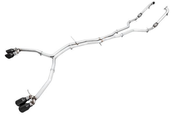 AWE Tuning Audi B9 S4 Track Edition Exhaust - Non-Resonated (Black 102mm Tips) - Eastern Shore Retros