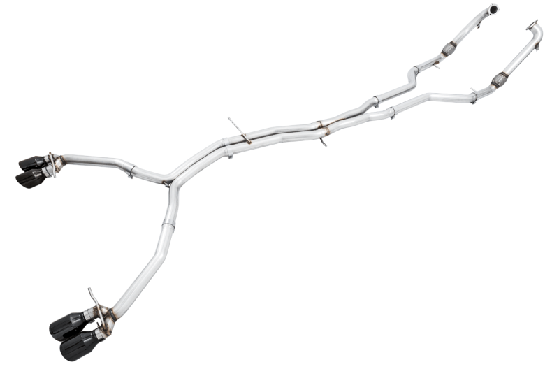 AWE Tuning Audi B9 S4 Track Edition Exhaust - Non-Resonated (Black 102mm Tips) - Eastern Shore Retros