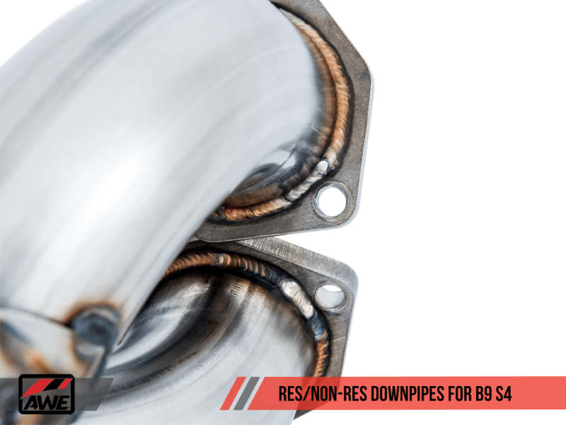AWE Tuning Audi B9 S4 Track Edition Exhaust - Non-Resonated (Black 102mm Tips) - Eastern Shore Retros