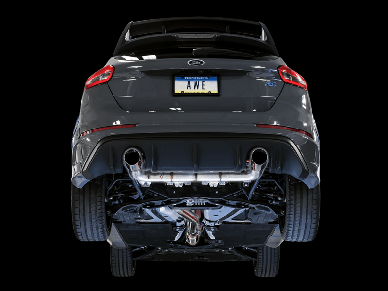 AWE Tuning Ford Focus RS Track Edition Cat-back Exhaust - Chrome Silver Tips - Eastern Shore Retros