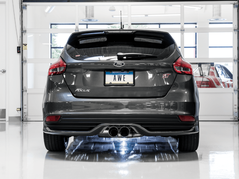 AWE Tuning Ford Focus ST Touring Edition Cat-back Exhaust - Non-Resonated - Chrome Silver Tips - Eastern Shore Retros