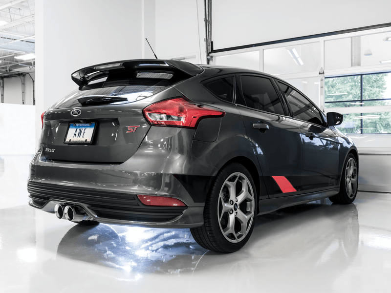 AWE Tuning Ford Focus ST Touring Edition Cat-back Exhaust - Non-Resonated - Chrome Silver Tips - Eastern Shore Retros