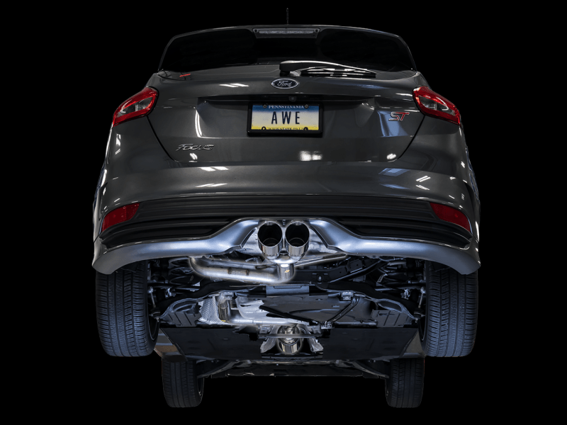 AWE Tuning Ford Focus ST Track Edition Cat-back Exhaust - Chrome Silver Tips - Eastern Shore Retros