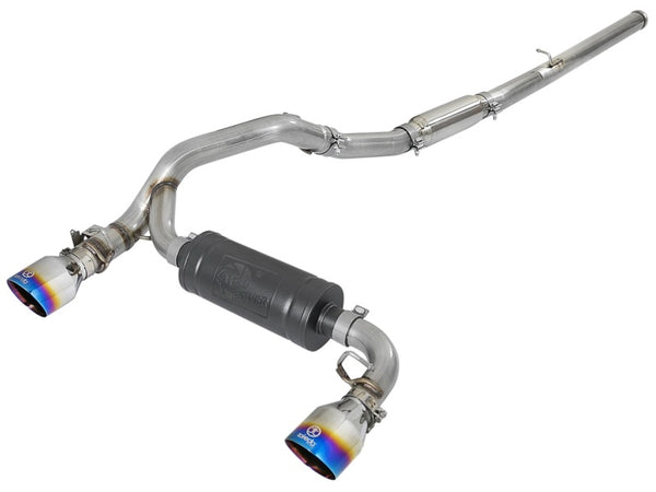 aFe Takeda 3in 304 SS Cat-Back Exhaust System w/ Blue Flame Tip 16-18 Ford Focus RS I4-2.3L (t)