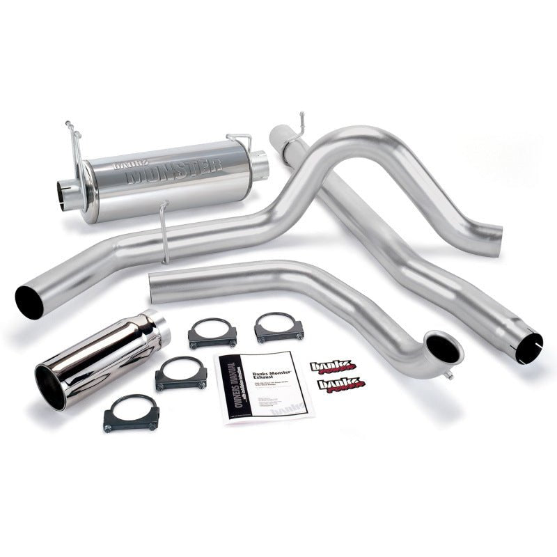 Banks Power 00-03 Ford 7.3L / Excursion Monster Exhaust System - SS Single Exhaust w/ Chrome Tip - Eastern Shore Retros