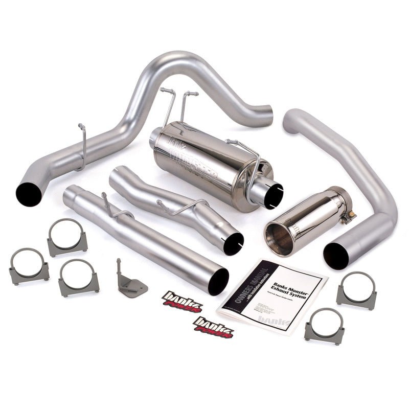 Banks Power 03-07 Ford 6.0L Excursion Monster Exhaust System - SS Single Exhaust w/ Chrome Tip - Eastern Shore Retros