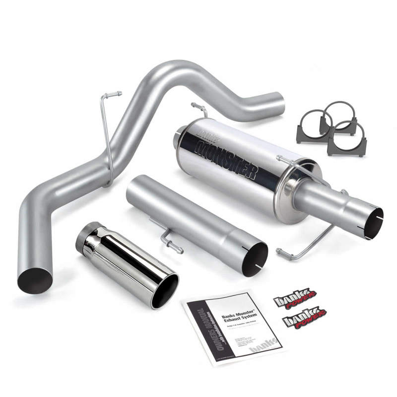 Banks Power 04-07 Dodge 5.9L 325Hp CCLB Monster Exhaust System - SS Single Exhaust w/ Chrome Tip - Eastern Shore Retros