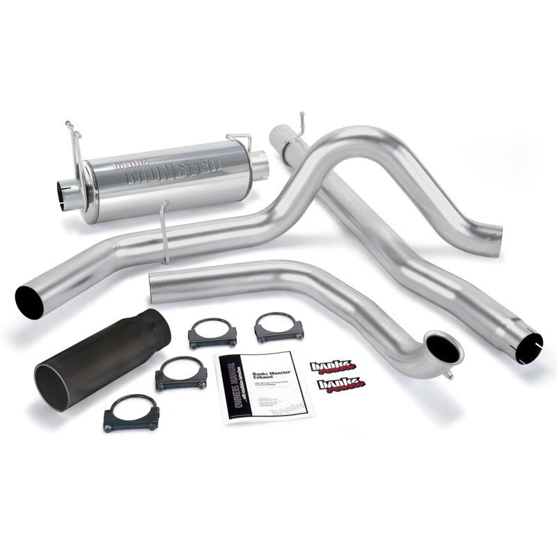 Banks Power 99-03 Ford 7.3L Monster Exhaust System - SS Single Exhaust w/ Black Tip - Eastern Shore Retros