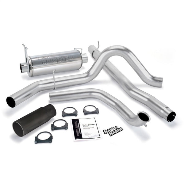 Banks Power 99-03 Ford 7.3L Monster Exhaust System - SS Single Exhaust w/ Black Tip - Eastern Shore Retros