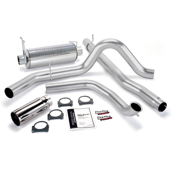 Banks Power 99-03 Ford 7.3L Monster Exhaust System - SS Single Exhaust w/ Chrome Tip - Eastern Shore Retros