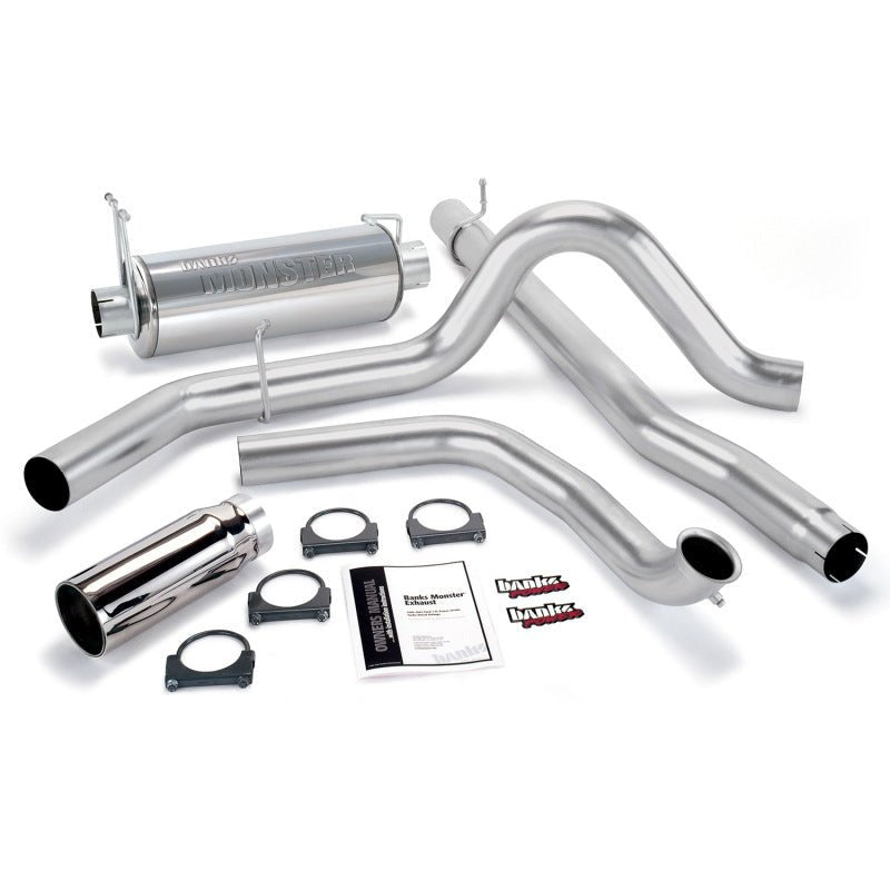 Banks Power 99-03 Ford 7.3L Monster Exhaust System - SS Single Exhaust w/ Chrome Tip - Eastern Shore Retros