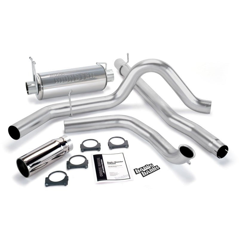 Banks Power 99-03 Ford 7.3L Monster Exhaust System - SS Single Exhaust w/ Chrome Tip - Eastern Shore Retros