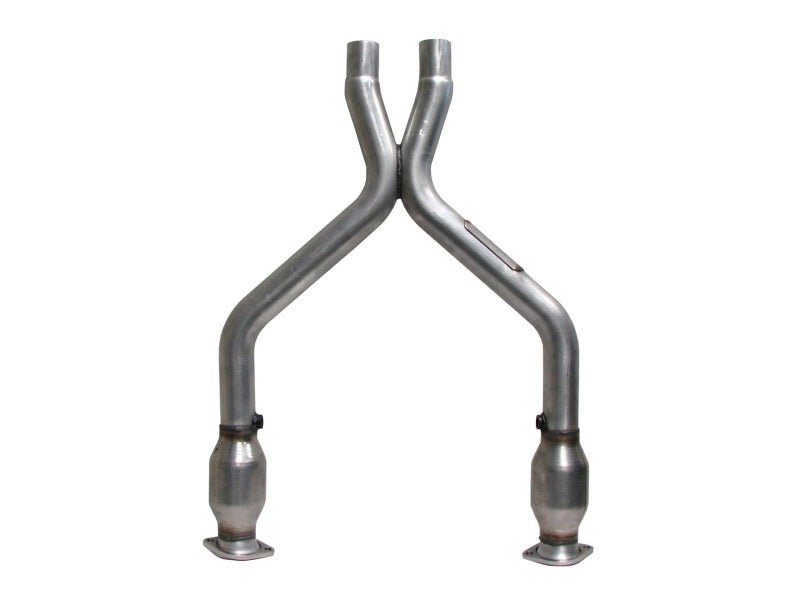 BBK 11-14 Mustang 3.7 V6 Short Mid X Pipe With Catalytic Converters 2-1/2 For BBK Long Tube Headers - Eastern Shore Retros