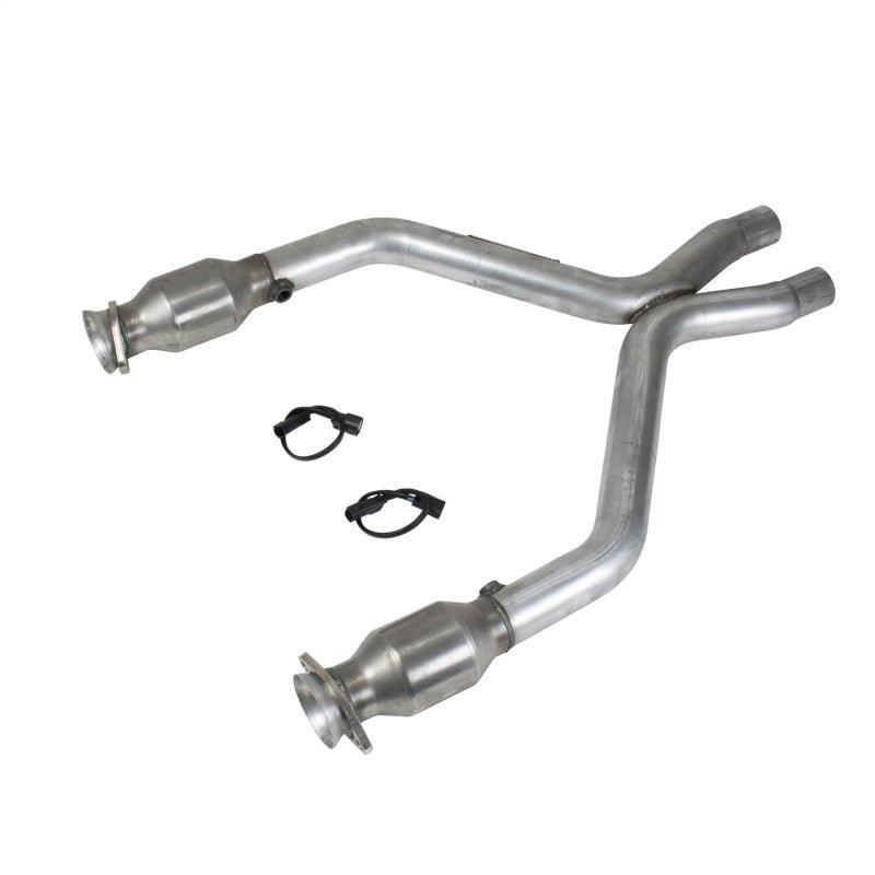 BBK 11-14 Mustang 3.7 V6 Short Mid X Pipe With Catalytic Converters 2-1/2 For BBK Long Tube Headers - Eastern Shore Retros