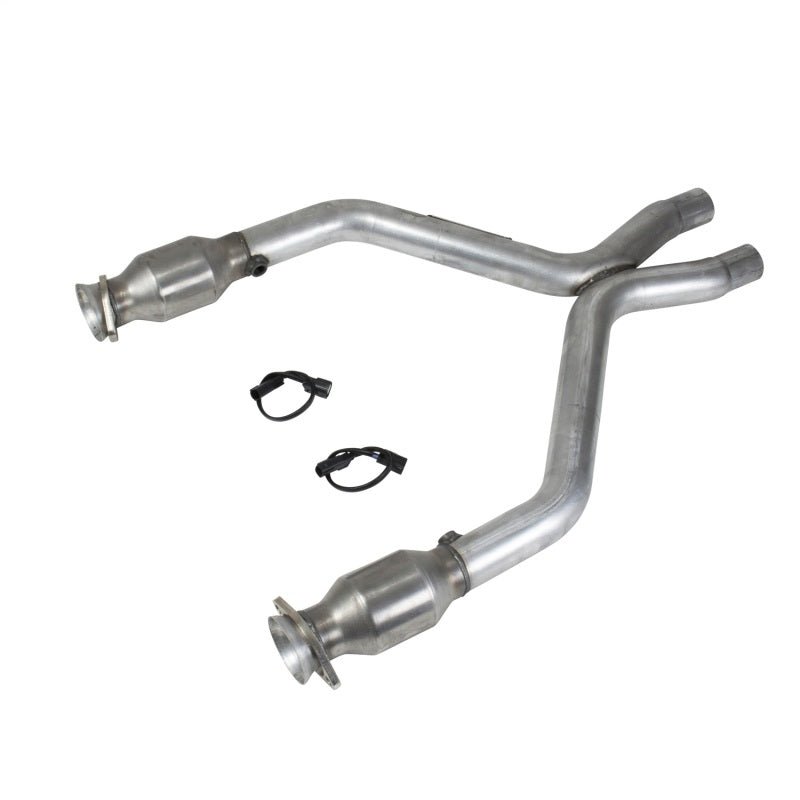 BBK 11-14 Mustang 3.7 V6 Short Mid X Pipe With Catalytic Converters 2-1/2 For BBK Long Tube Headers - Eastern Shore Retros