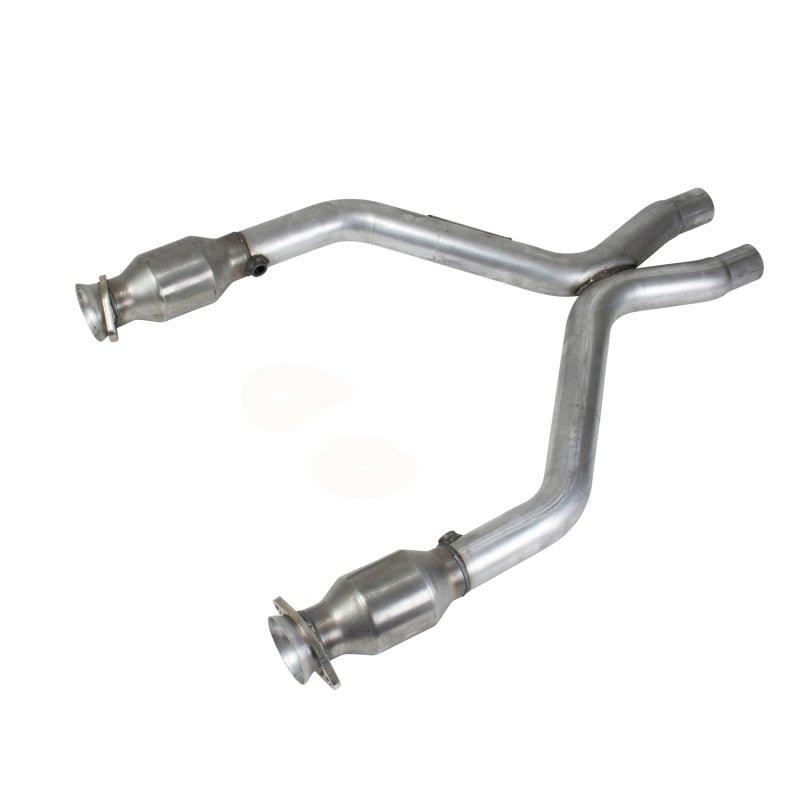 BBK 11-14 Mustang 3.7 V6 Short Mid X Pipe With Catalytic Converters 2-1/2 For BBK Long Tube Headers - Eastern Shore Retros