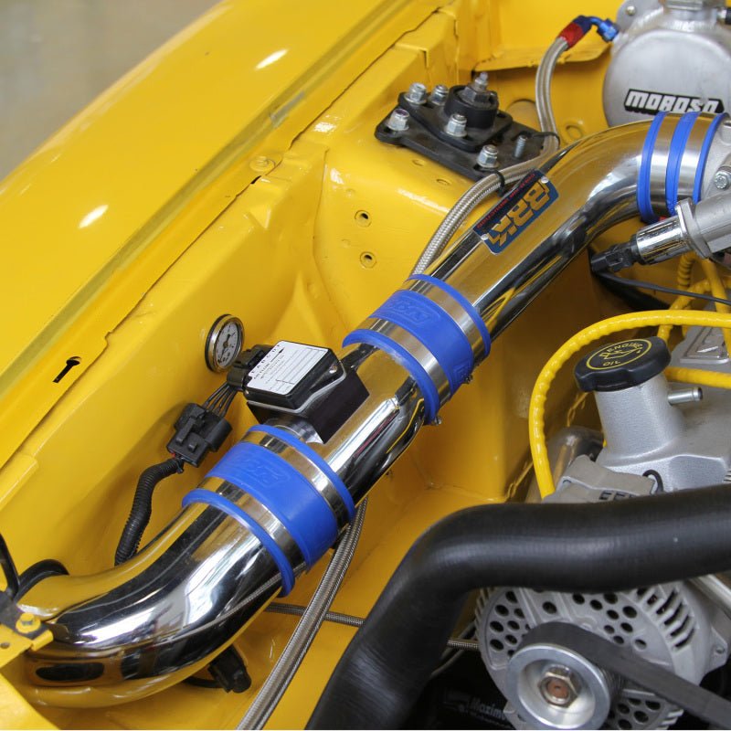 BBK 86-93 Mustang 5.0 Cold Air Intake Kit - Fenderwell Style - Chrome Finish - Eastern Shore Retros
