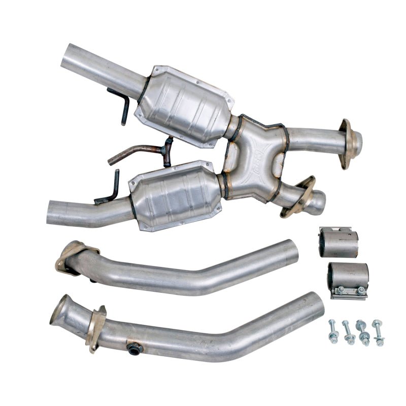 BBK 86-93 Mustang 5.0 High Flow X Pipe With Catalytic Converters - 2-1/2 - Eastern Shore Retros